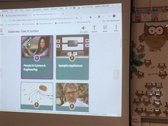 A presentation on a screen