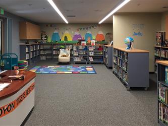 The reading area of The Toyon Flexible Instructional Space