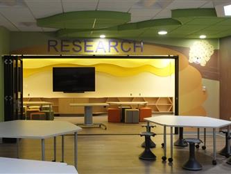 The Research station at the Laneview Elementary School Flexible Instructional Space