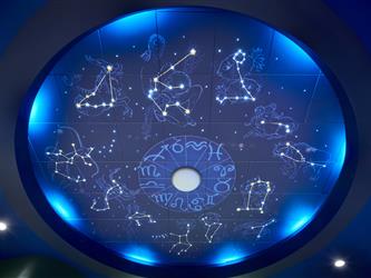 An astronomy themed area of the Summerdale Flexible Instructional Space