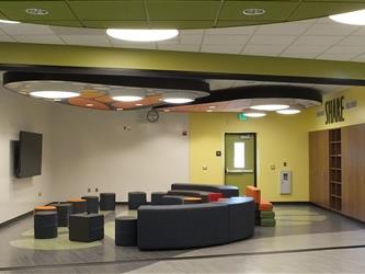 Fancy couches at The Majestic Way Elementary School Flexible Instructional Space